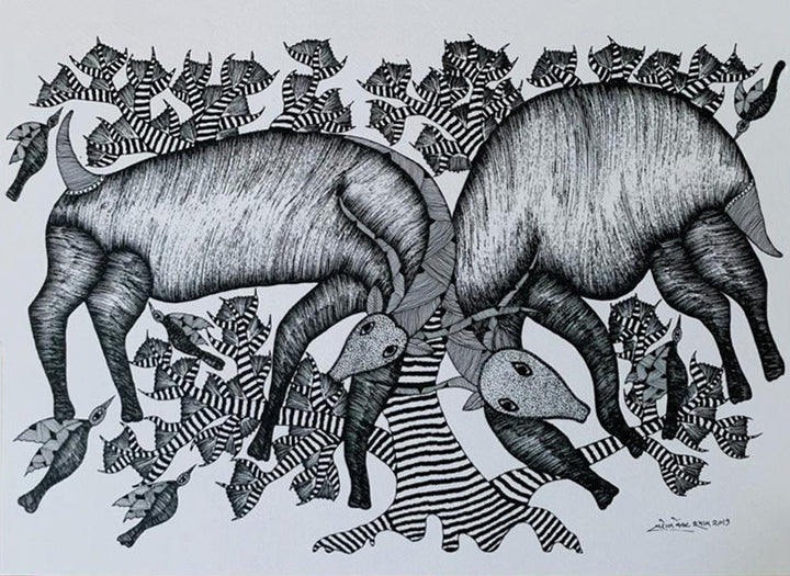 Hiran – Gond Art by Saroj Venkat Shyam Thumbnail