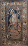 Buy Goddess Saraswati with Veena in Kalighat by Sonali Chitrakar