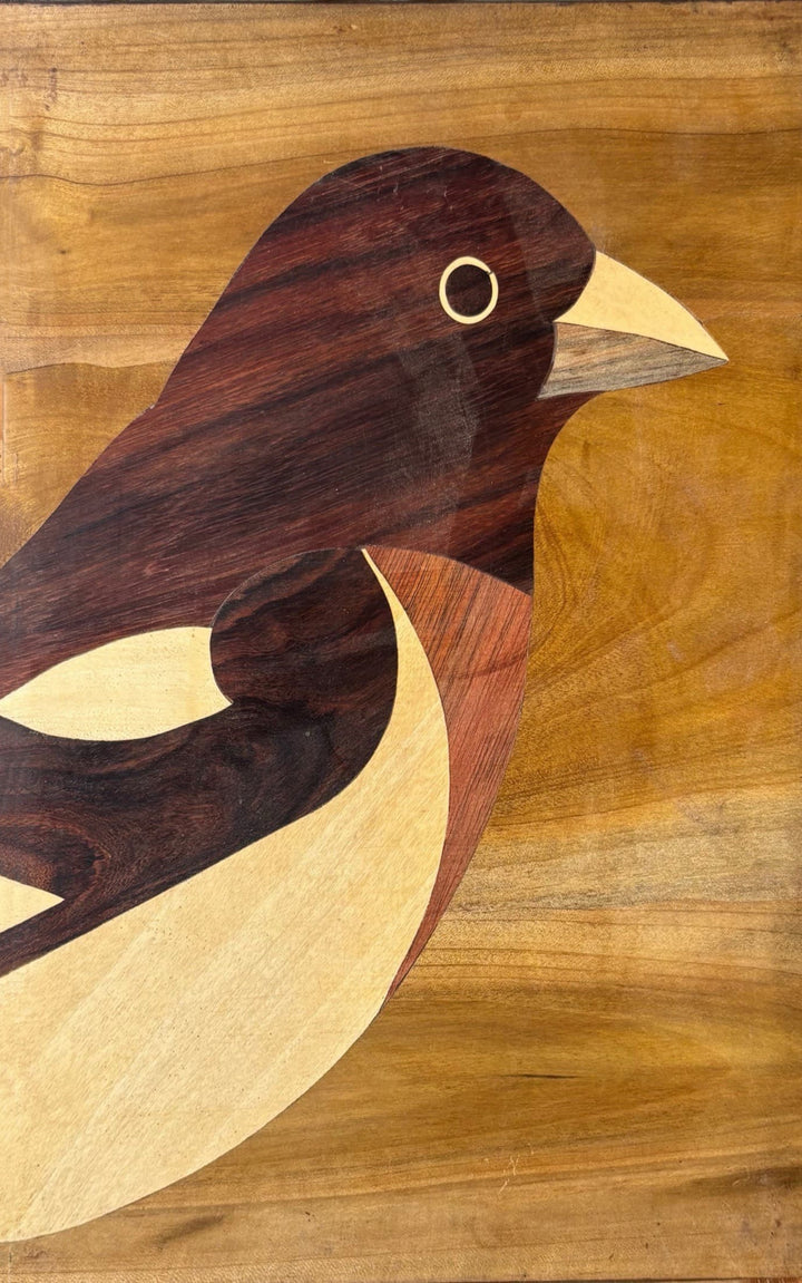 Sparrow in Wood Inlay by Mohan Kumar Thumbnail