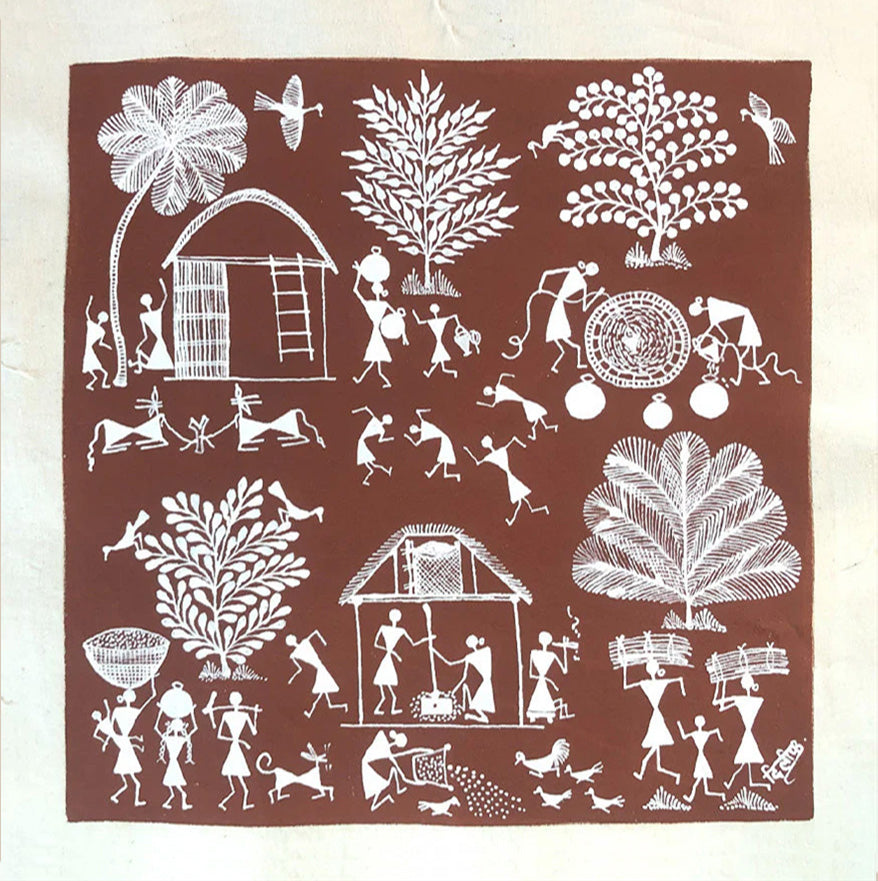 Buy Cultural Life of Warli Tribe, Warli Art by Dilip Bahotha