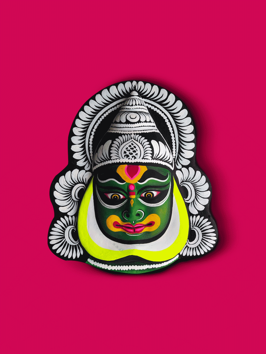 Buy Kathakali Face in Chhau Mask by Dharmendra Sutradhar