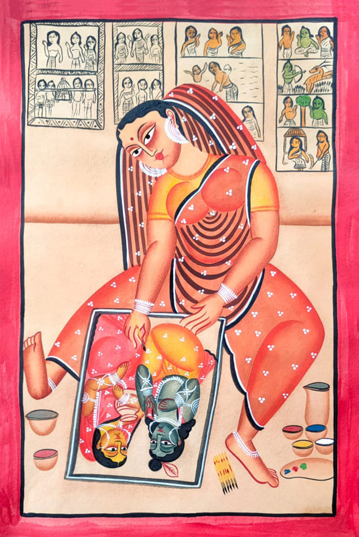 A Talented Artist In Kalighat by Hasir Chitrakar Thumbnail