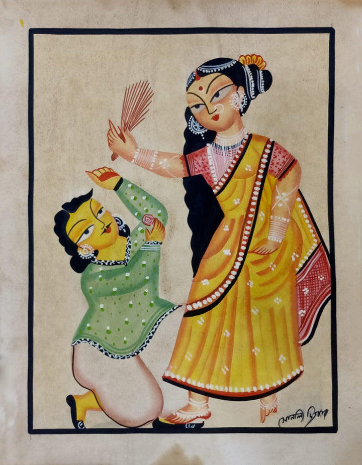 A playful Banter in Kalighat By Sonali Chitrakar Thumbnail