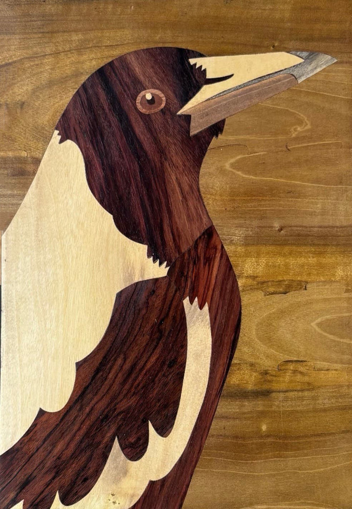 Australian Bird in Wood Inlay by Mohan Kumar Thumbnail