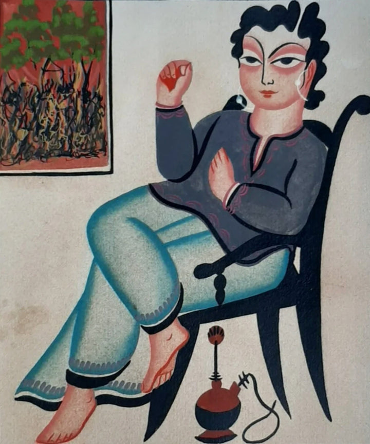 Babu's Admiration: Kalighat Art by Bapi Chitrakar Thumbnail