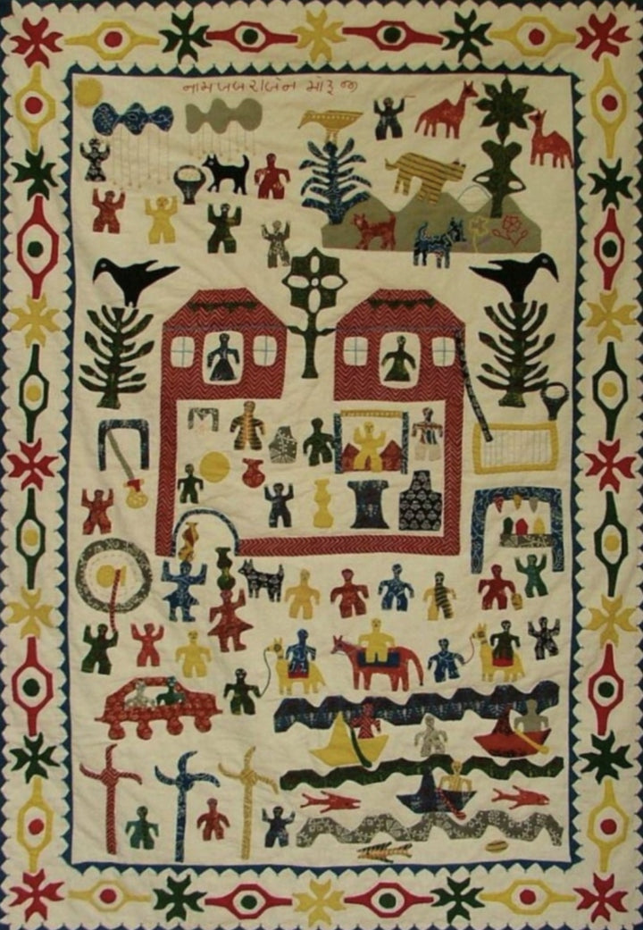 Bold geometric shapes In Kutch Embroidery by Kala Raksha Thumbnail
