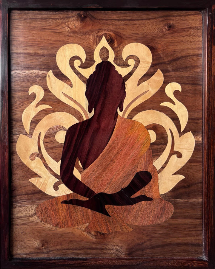 Buddha in Wood Inlay by Mohan Kumar Thumbnail