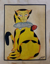 Order Cat Holding a Fish in Kalighat by Sonali Chitrakar