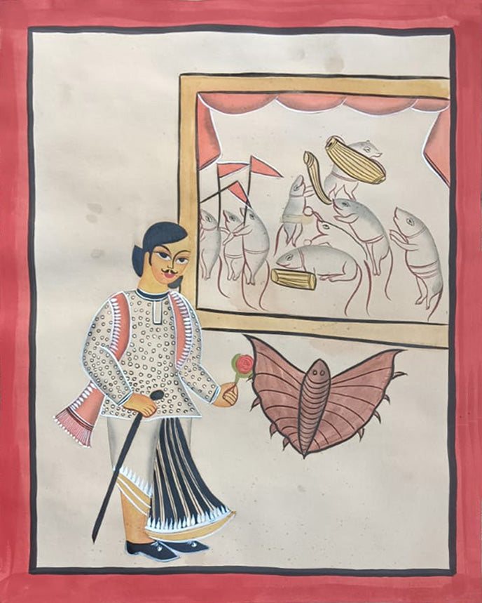 Culcutta Babu in Kalighat by Manoranjan Chitrakar Thumbnail