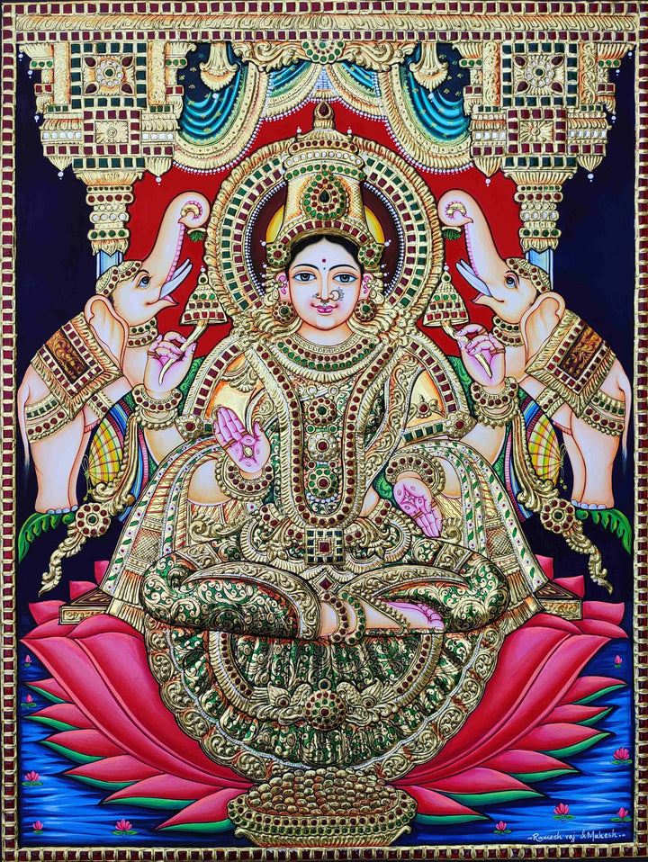Devi Gajalakshmi in Tanjore by  M. Mahesh Thumbnail