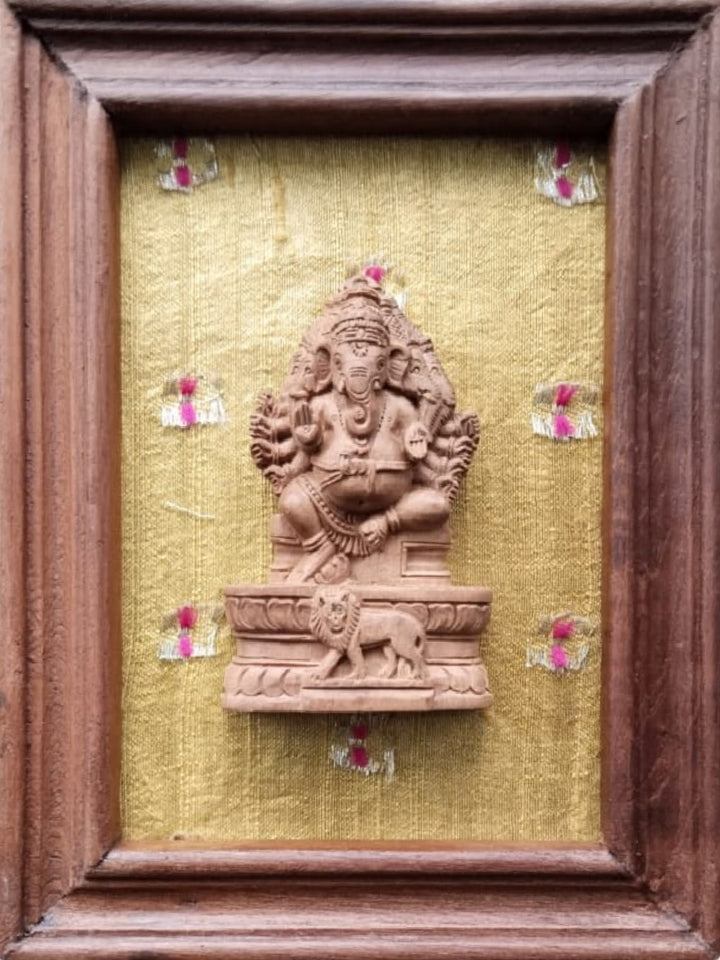 Ganesha in Miniature Kadam Wood Carving Thumbnail
