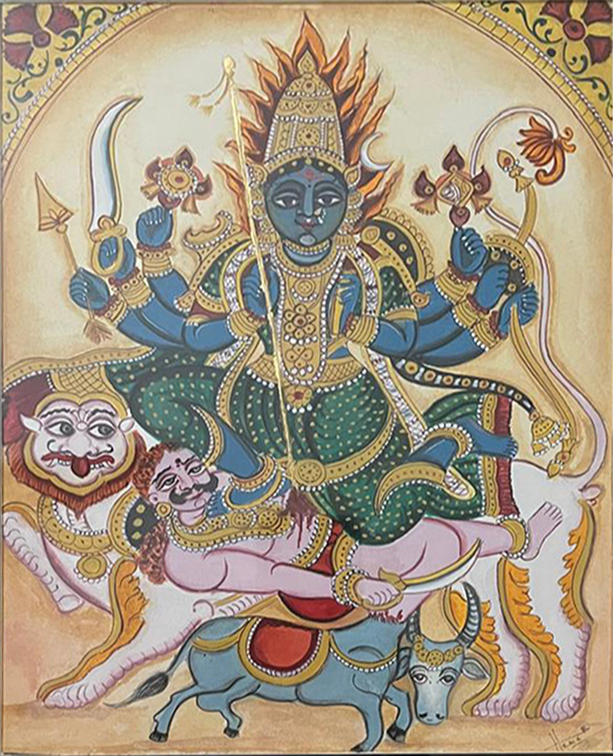 Goddess Durga as Mahishasura Mardini In Mysore by Hemalatha B for Sale