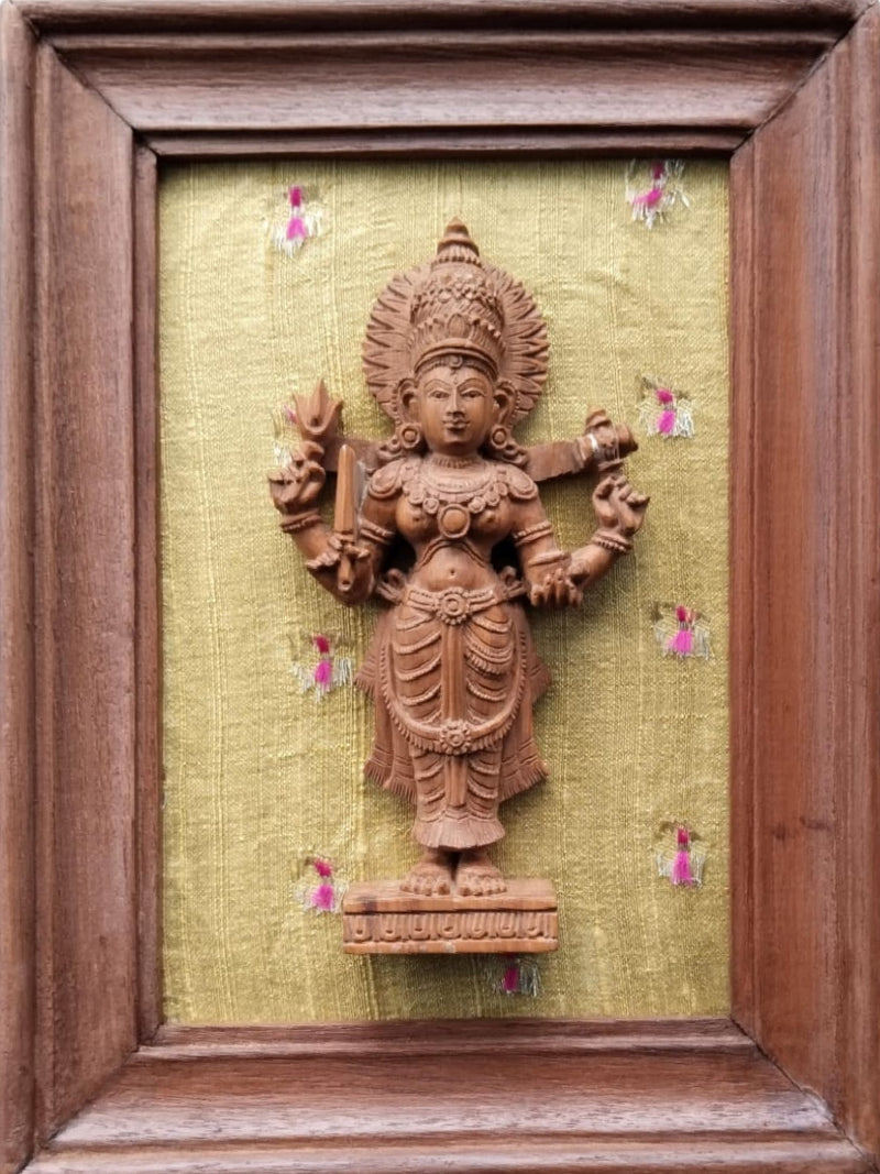 Buy Goddess Lakshmi in  Miniature Kadam Wood Carving by Gramin Arts
