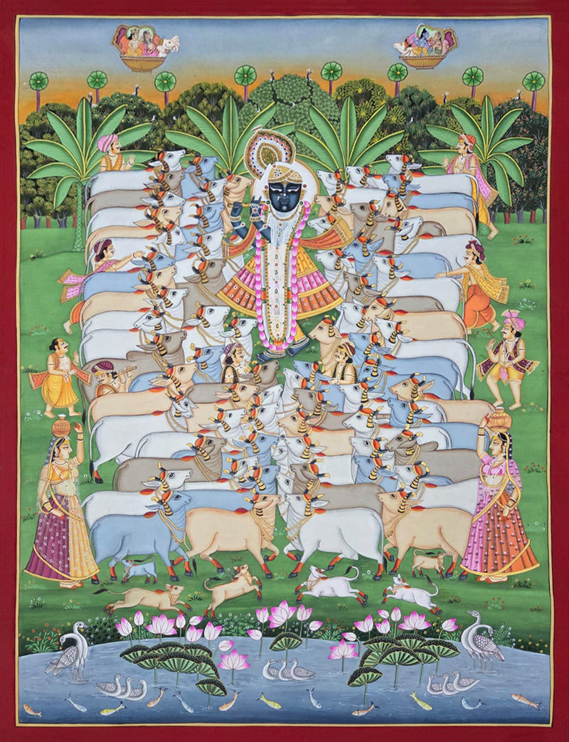 Purchase Gopashtami in Pichwai by Shehzaad Ali Sherani