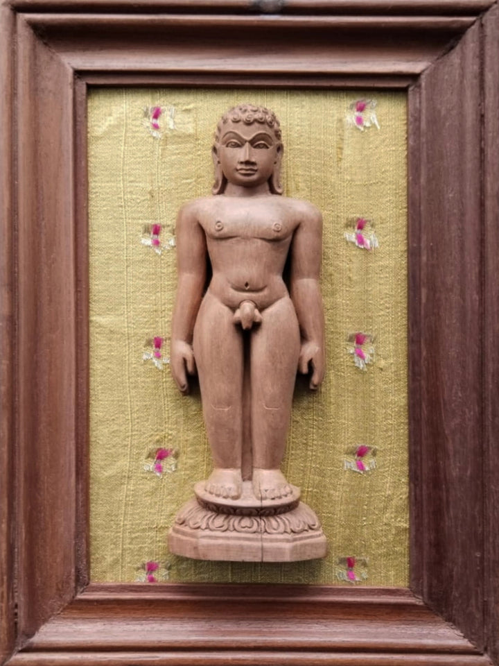 Jain Statue Miniature Kadam Wood Carving Thumbnail