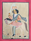 Buy King Riding a Horse In Kalighat by Manoranjan Chitrakar