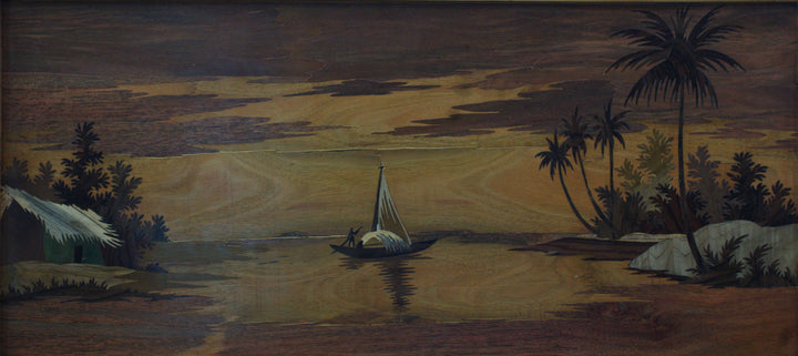 Landscape in Mysore Wood Inlay by Mohan Kumar Thumbnail
