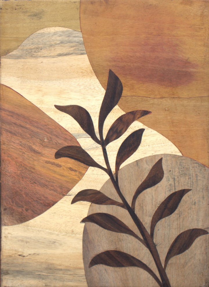 Leaf In Wood Inlay By Mohan Kumar Thumbnail