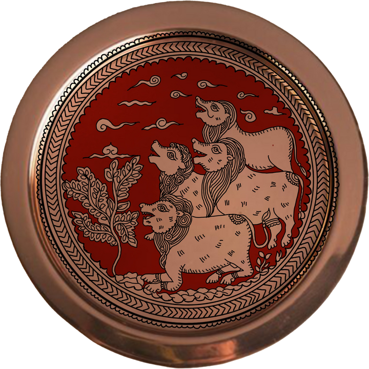 Lions Mata Ni Pachedi By Dilip Chitara For Home Decor Thumbnail