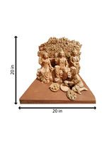 Order Lord Ram bestowing Padukas to Bharata in Terracotta by Dolon Kundu