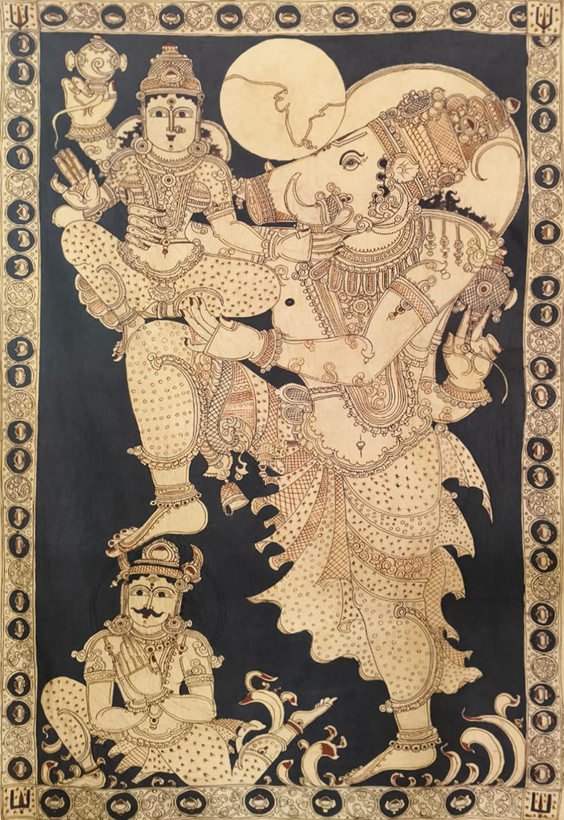 Buy Maha Vishnu Third Roop Handmade Painting in Kalamkari Art Now