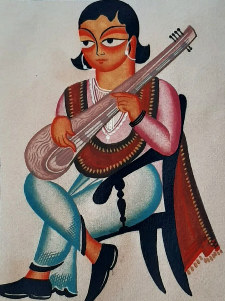 Melodies of Musician: Kalighat Art by Bapi Chitrakar Thumbnail