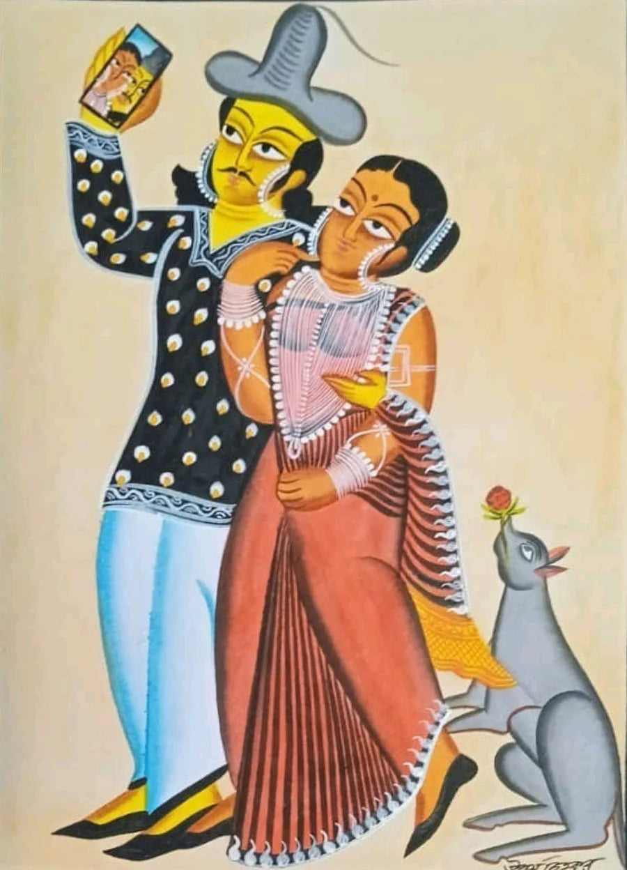 Set of Kalighat Paintings by Uttam Chitrakar Thumbnail