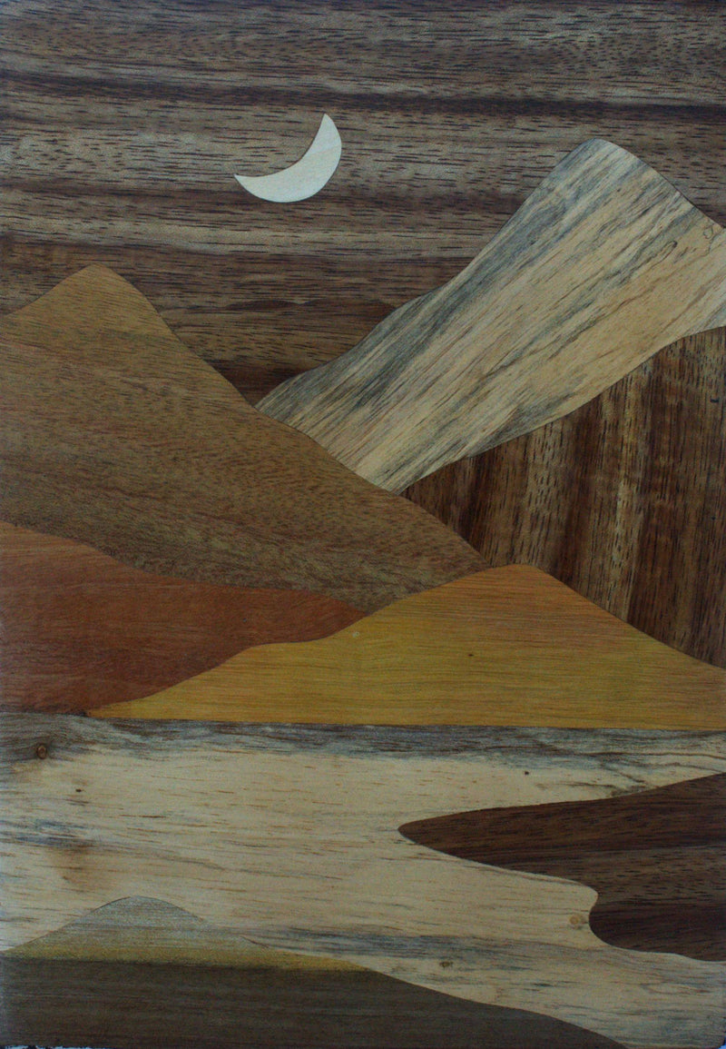 Buy Moon and Mountains in Mysore Rosewood Inlay By Mohan Kumar