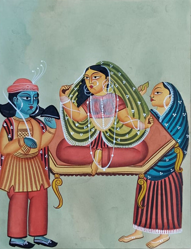 Purchase Queen on her Throne In Kalighat by Hasir Chitrakar