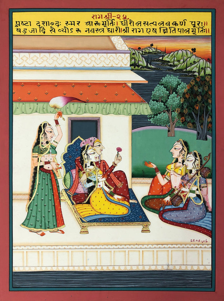 Raag Shri of Ragamala Series in Kishangarh Painting by Shehzaad Ali Sherani Thumbnail