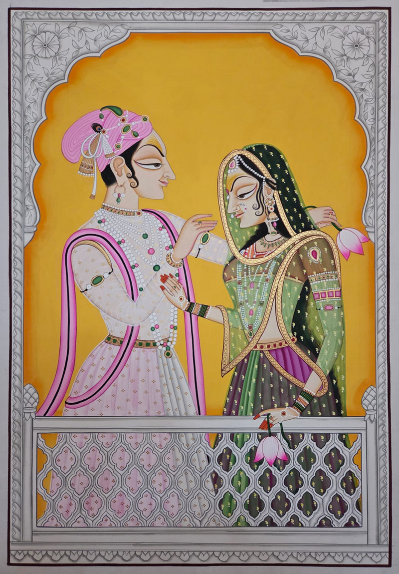 Purchase Radha- Krishna in Pichwai by Shehzaad Ali Sherani