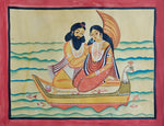 Rishi Gautam with Ahilya In Kalighat by Manoranjan Chitrakar painting for Sale