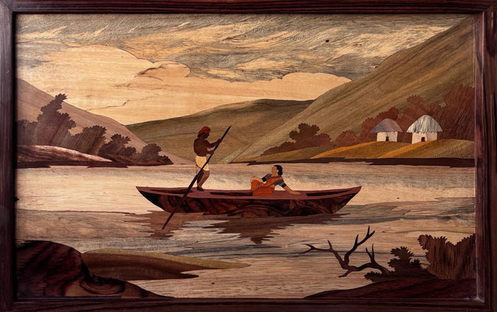 Rural scenes in Wood Inlay by Mohan Kumar Thumbnail