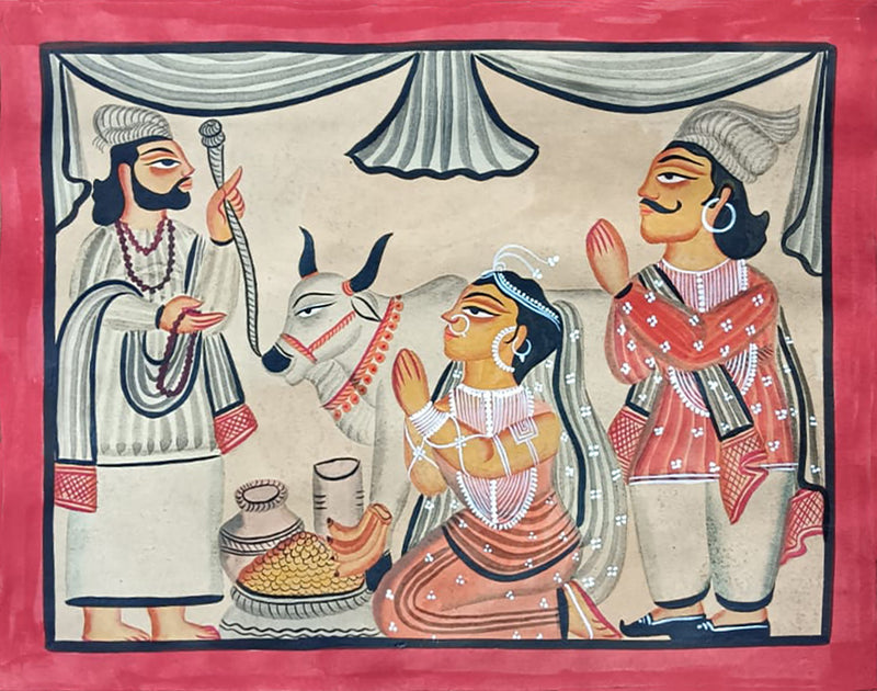 Order Satya Pir and Sindhu Raja In Kalighat by Manoranjan Chitrakar