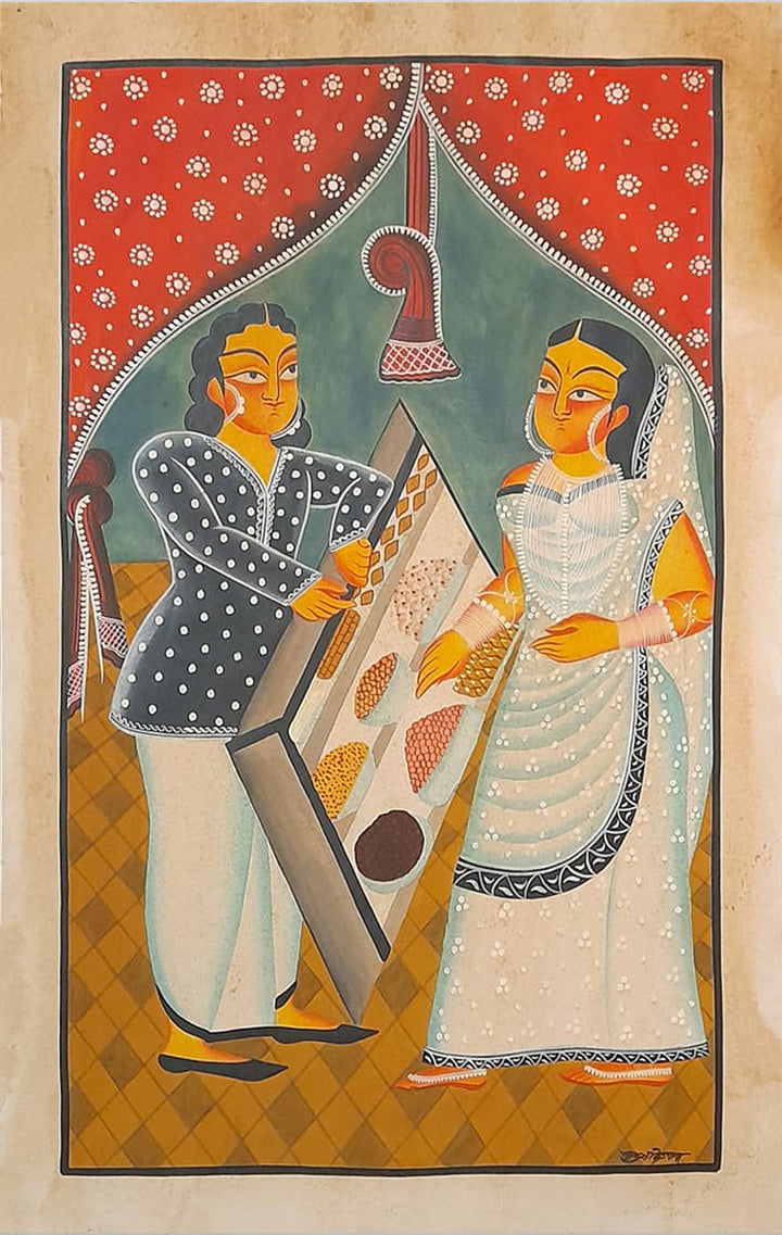 Savouring Traditions: A Culinary Journey in Khalighat Art by Sonali Chitrakar Thumbnail