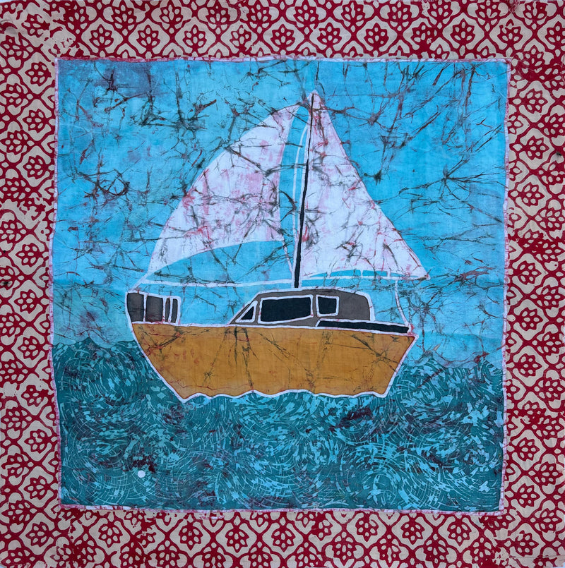 Buy Ship on Sea in Batik by Anwar Husen Khatri