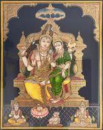 Shiva Parvati Ganesha and Kartikeya In Mysore by Raghavendra B B