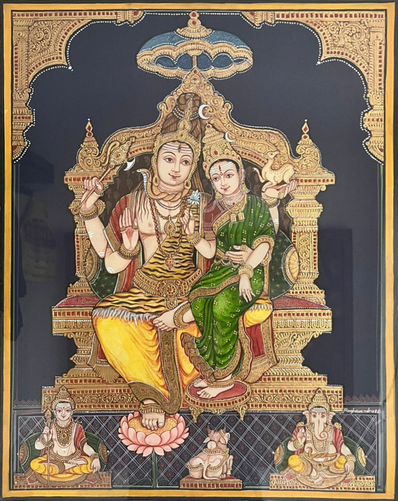 Shiva Parvati Ganesha and Kartikeya In Mysore by Raghavendra B B