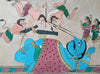 Sleeping Kumbhakarana: Chitrakathi Painting by Chetan Gangavane