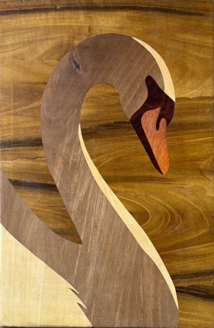 Swan In Wood Inlay by Mohan Kumar Thumbnail