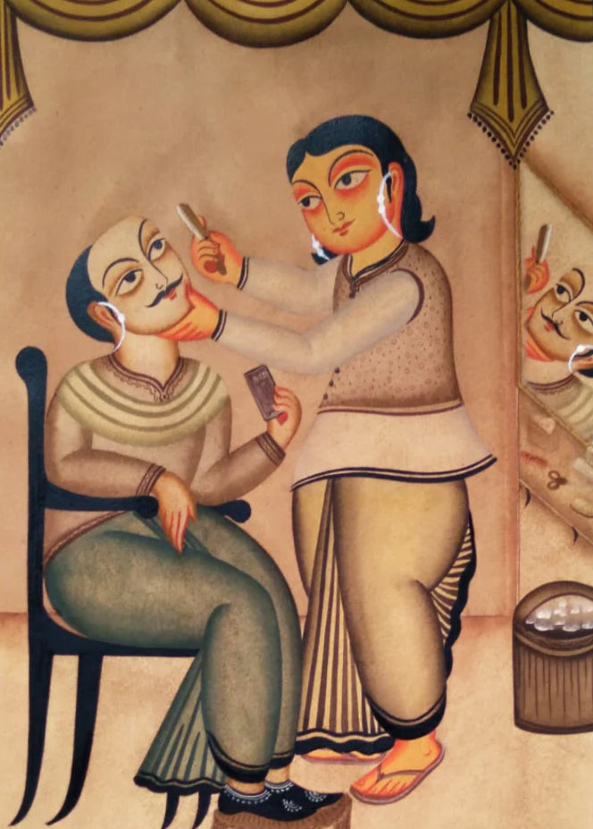 Buy The Barber's Craft: Kalighat Art by Bapi Chitrakar
