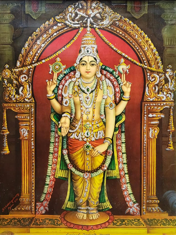 Buy  Celestial Lord Venkateswara in Oleograph by K.S. Siddalinya Swamy
