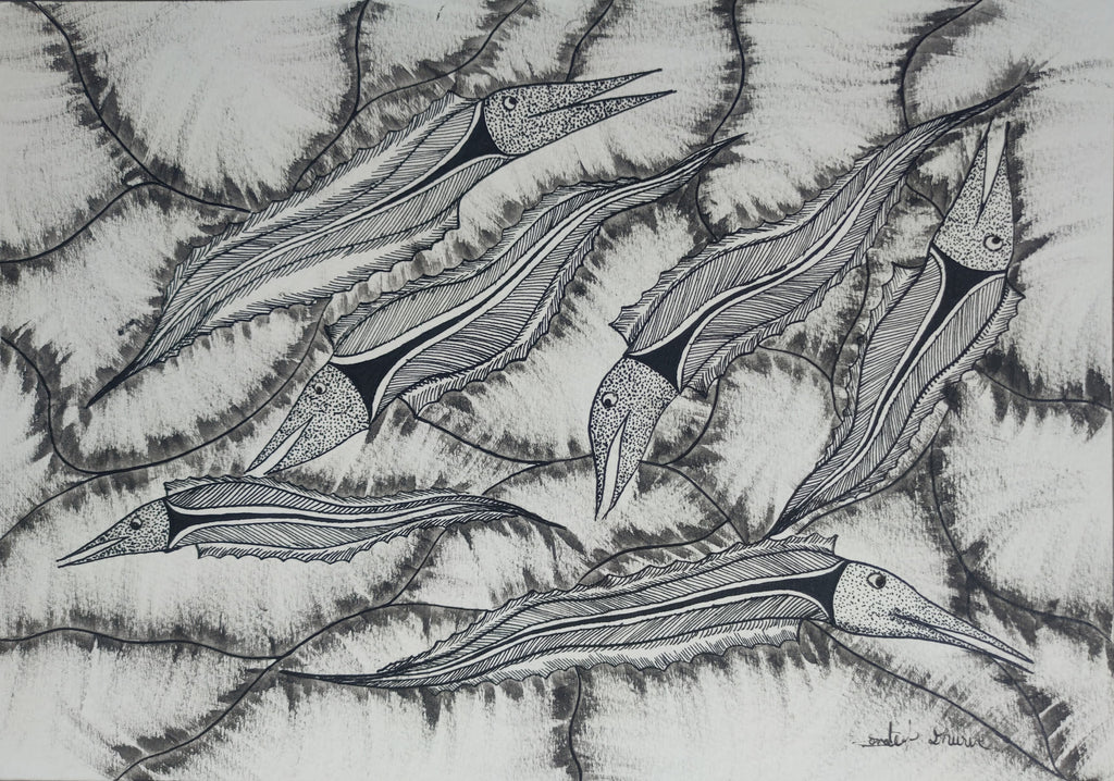 Order The Monochromatic Marine Life In Gond by Sandeep Dhurve