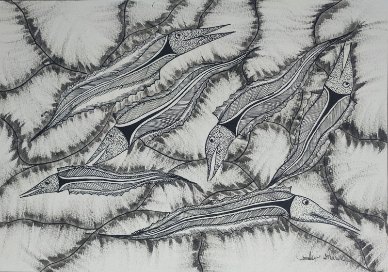 Order The Monochromatic Marine Life In Gond by Sandeep Dhurve
