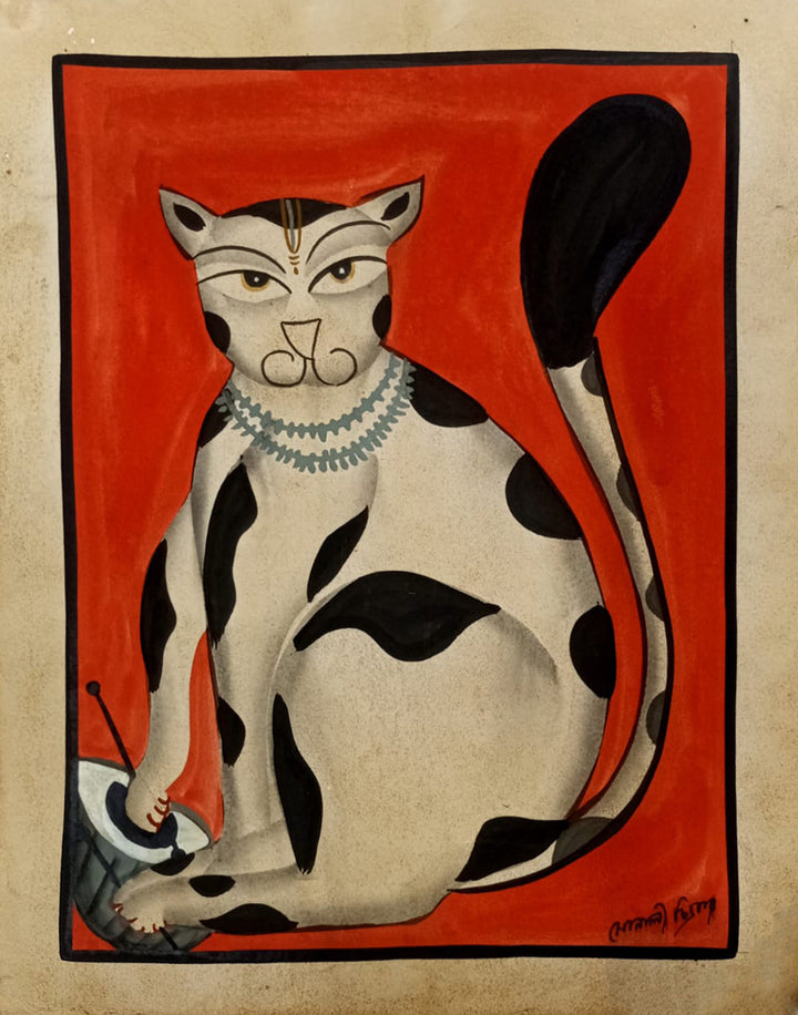 The Musical Cat in Kalighat by Sonali Chitrakar Thumbnail