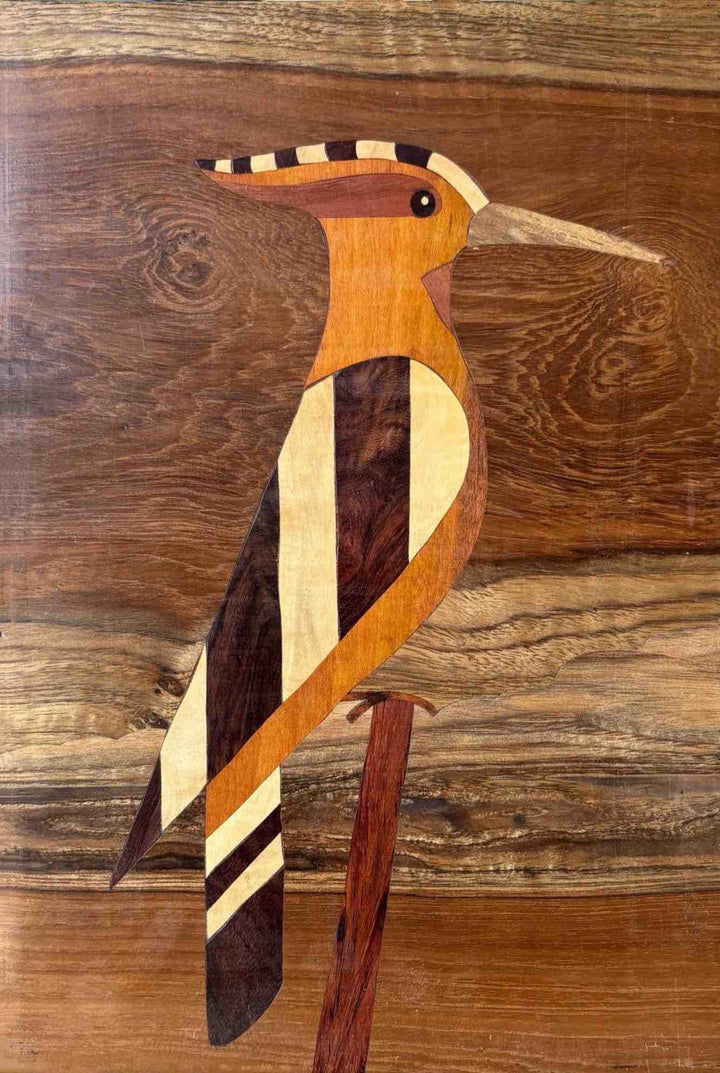 Woodpecker Bird In Wood Inlay by Mohan Kumar Thumbnail
