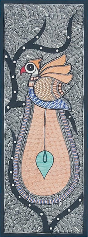 Peacock in Madhubani by Priti Karn Thumbnail