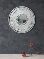 Order Online Circular mirror with mandala pattern: Mudwork by Nalemitha