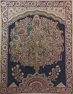 Buy Living Roots, Shared Harvests in Kalamkari and Zari Zardozi KALAMKARI ZARDOZI ARTWORK BY SUDHEER AND MD. BILAL