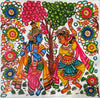 Enchanting Radha Krishna Rasleela: A Floral Tholu Bommalata Masterpiece! by Kanday Anjanapp for sale
